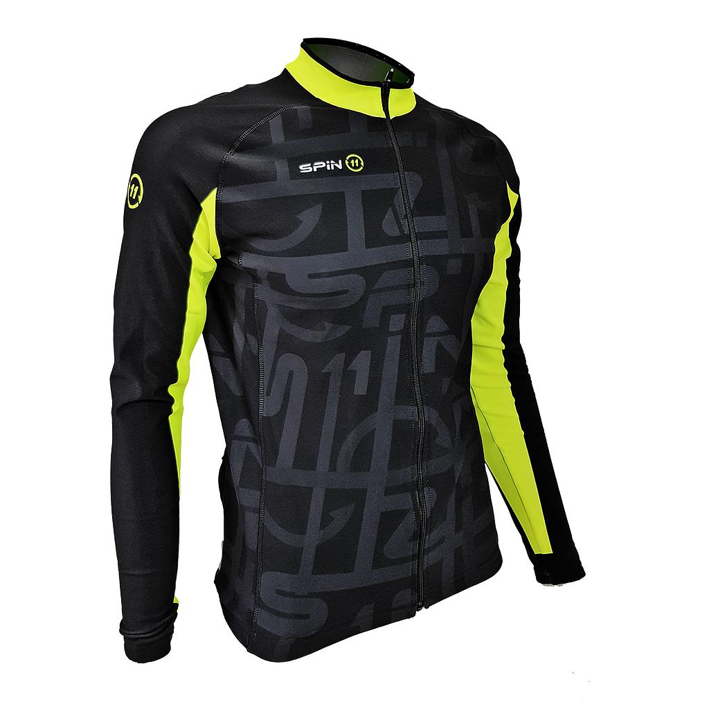 S+ Black/Fluo Long Sleeve Roubaix jersey